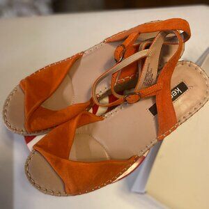 NWT Women's Orange Kensie BOHO dress sandals